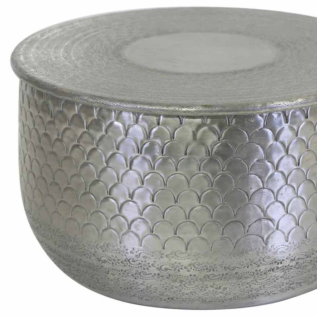 Table d'appoint orientale Alava argentée
