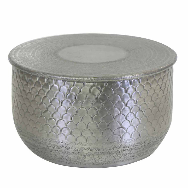 Table d'appoint orientale Alava argentée