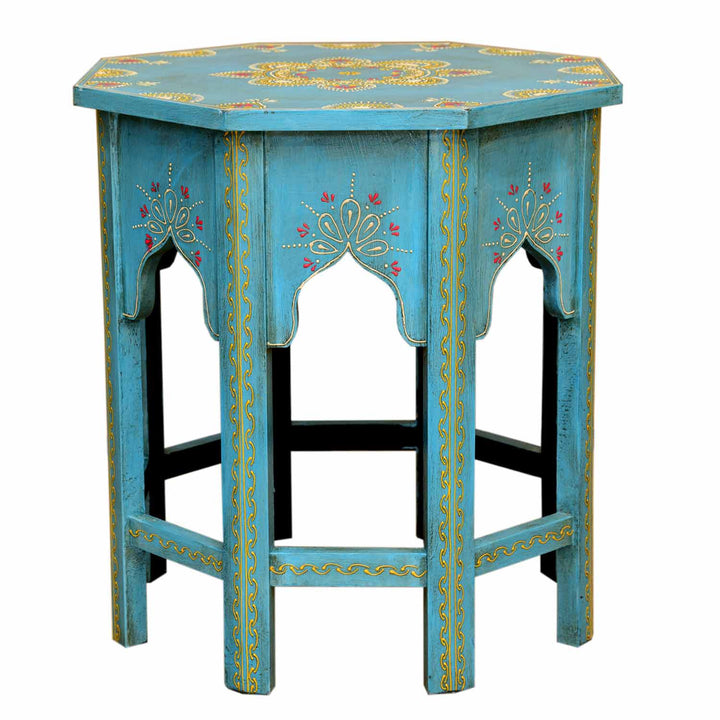 Table d'appoint orientale Saada Bleu M