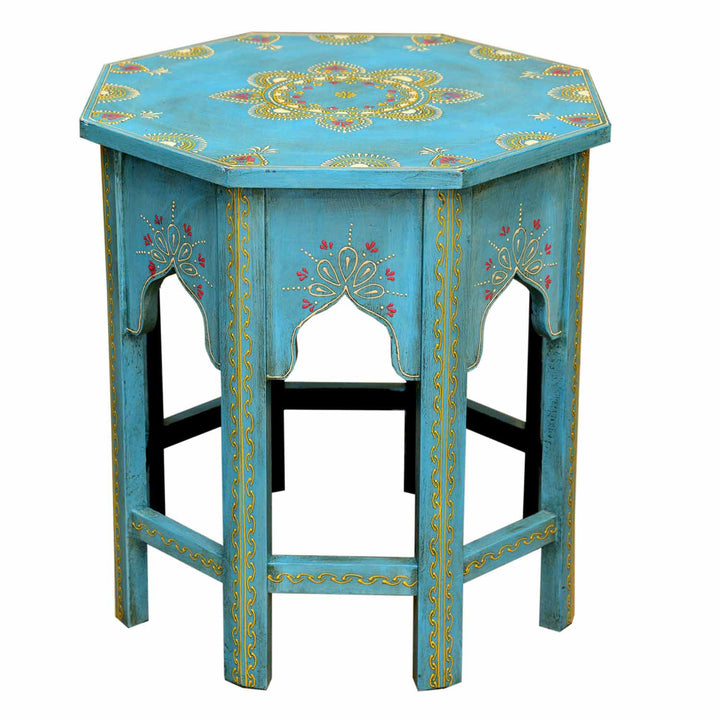 Table d'appoint orientale Saada Bleu M