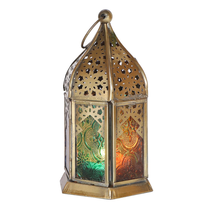 Photophore oriental en verre Nael multicolore