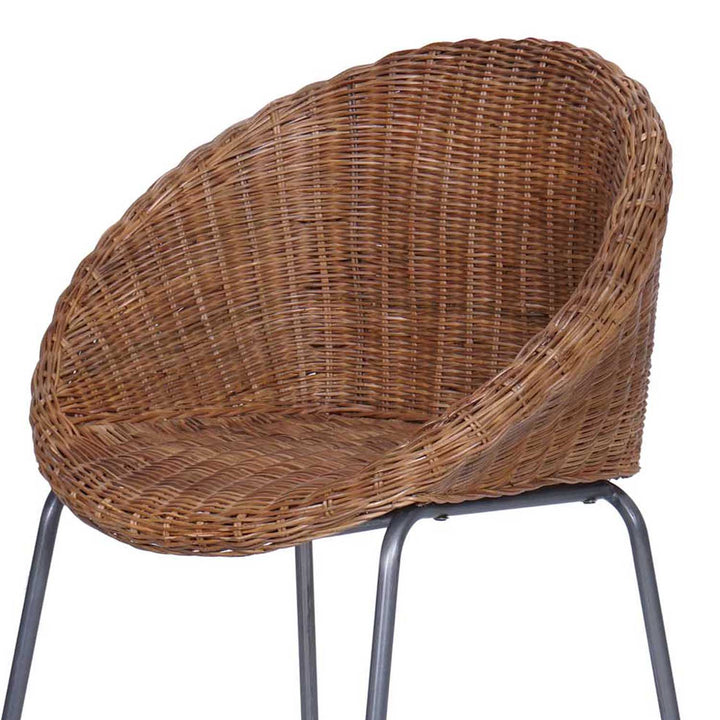 Runder Rattan Sessel Cintra Braun