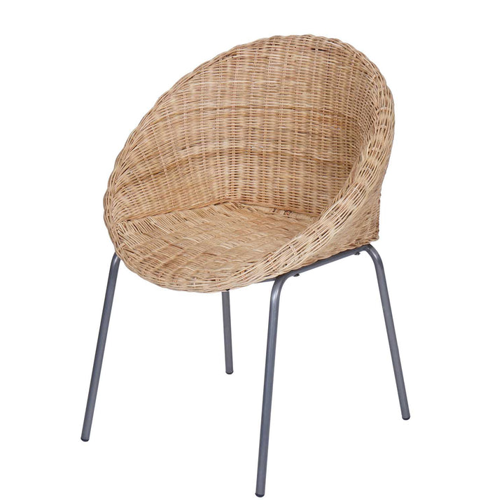 Round rattan armchair Cintra natural