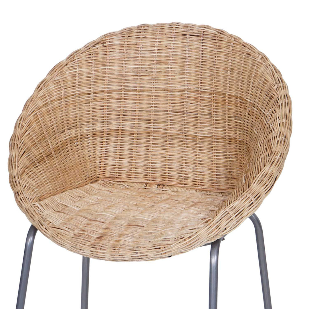 Round rattan armchair Cintra natural