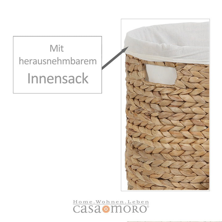 Panier à linge Zenta L avec couvercle