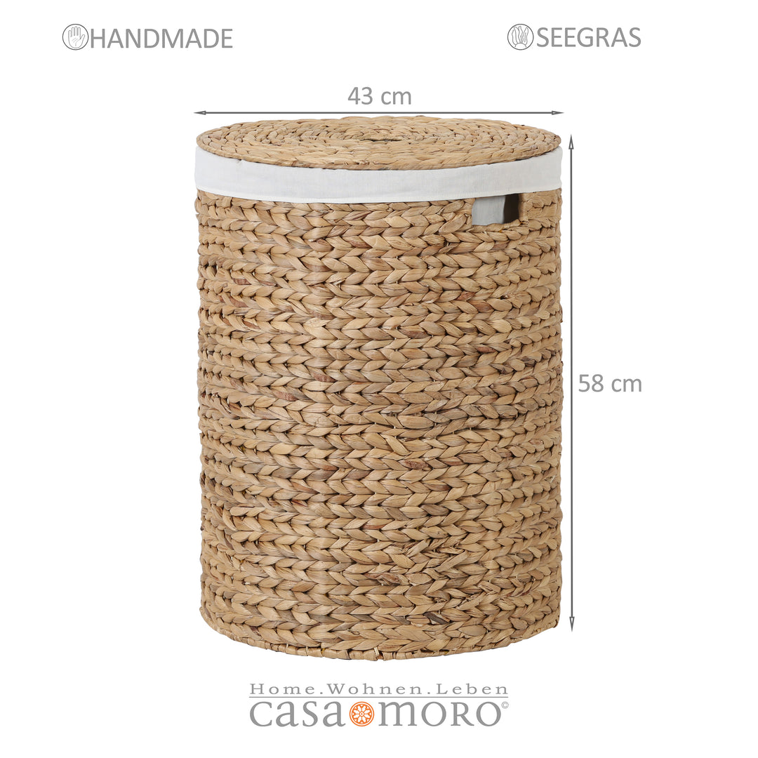 Panier à linge Zenta L avec couvercle