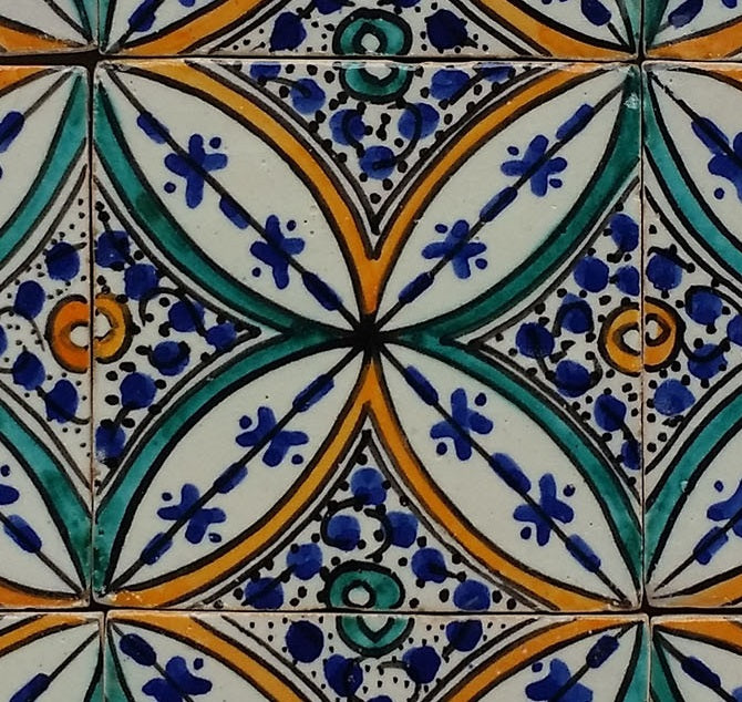 Carreau peint à la main Saba