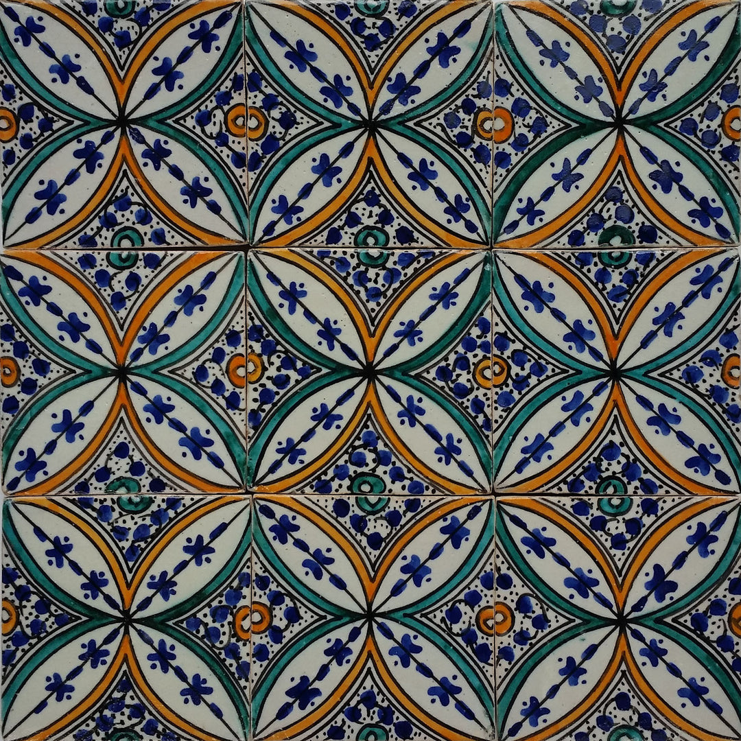 Carreau peint à la main Saba