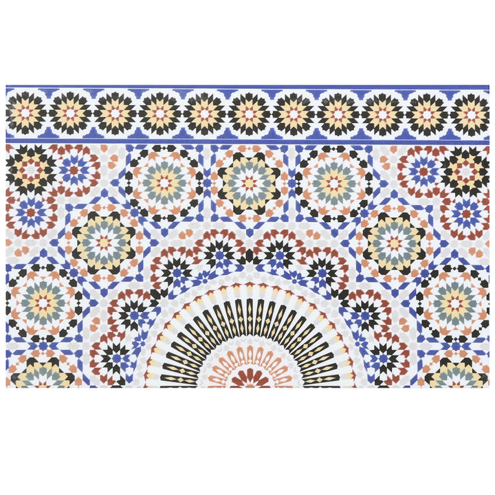 Carrelage mural en céramique Border 40x25 cm avec un motif oriental multicolore comme finition décorative