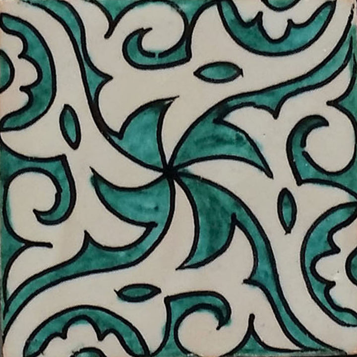 Carrelage peint à la main - style maison de campagne