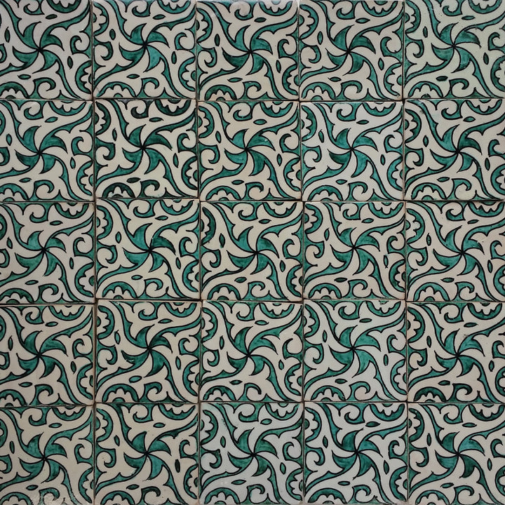 Carrelage peint à la main - style maison de campagne