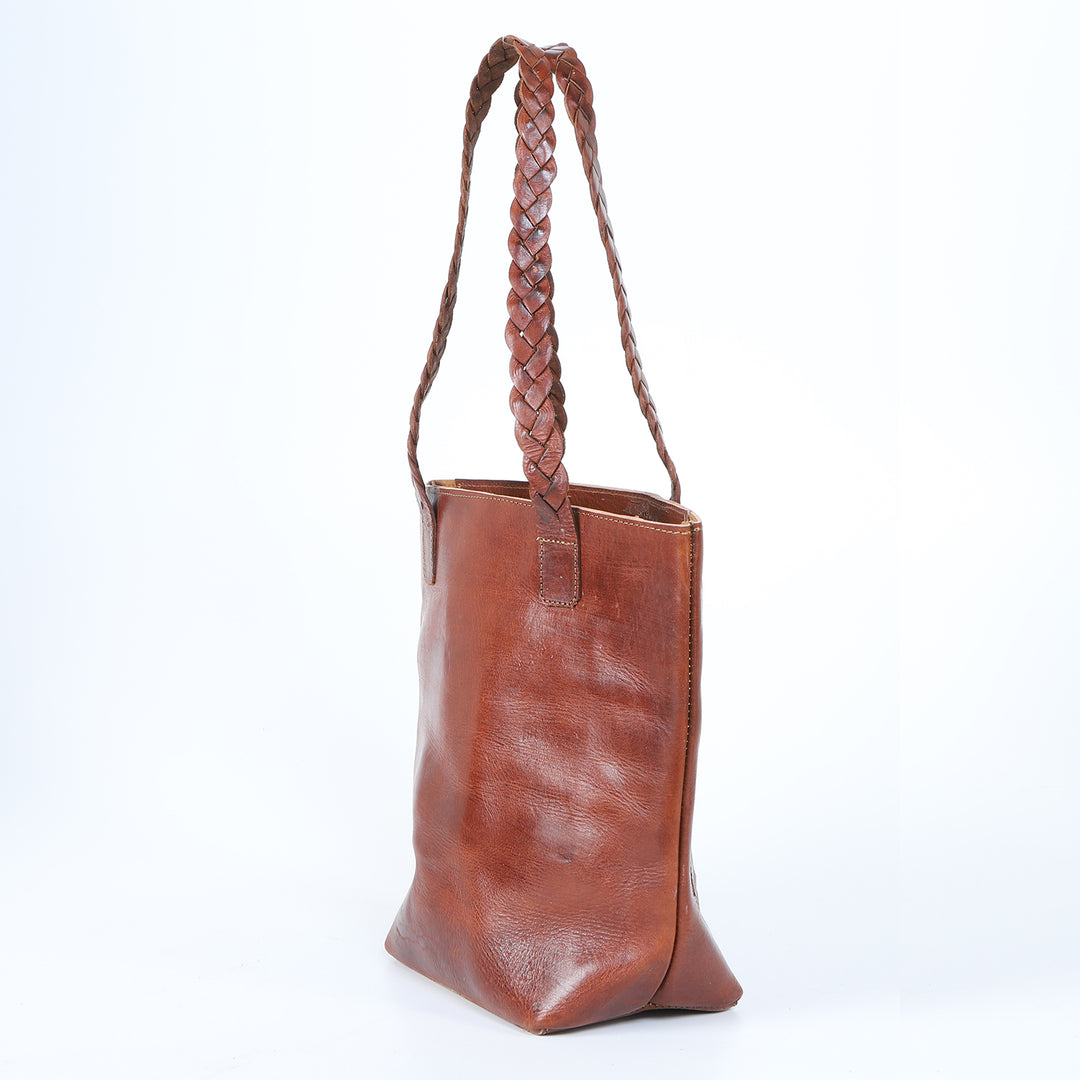 Damen Ledertasche Delia Braun