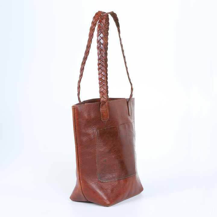 Damen Ledertasche Delia Braun