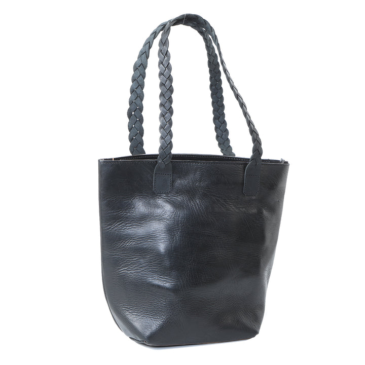 Sac à main en cuir Delia noir pour femme