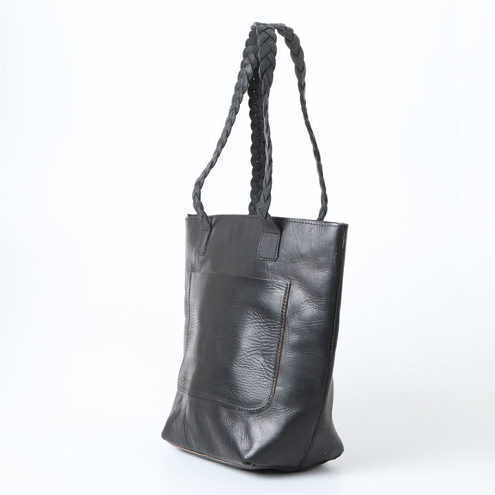 Sac à main en cuir Delia noir pour femme
