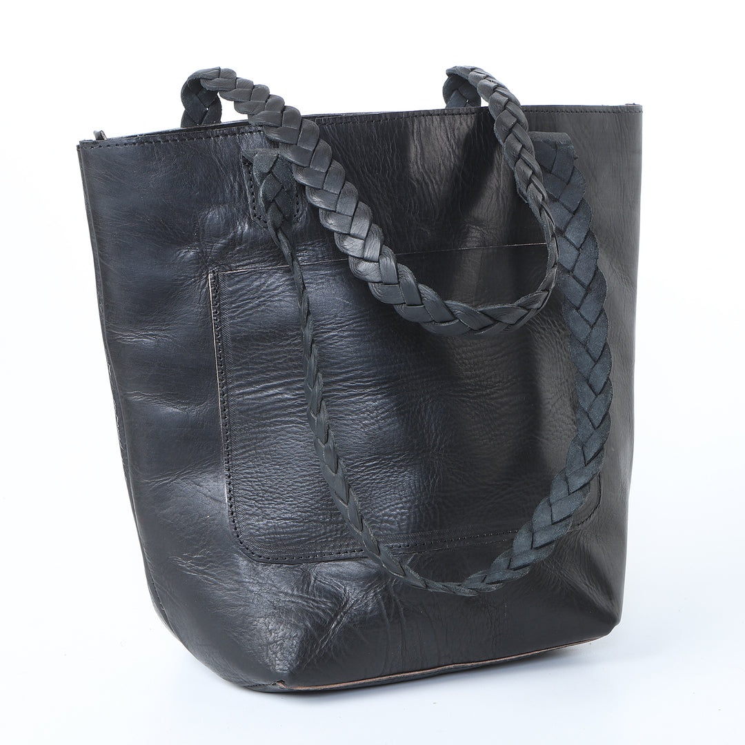 Sac à main en cuir Delia noir pour femme