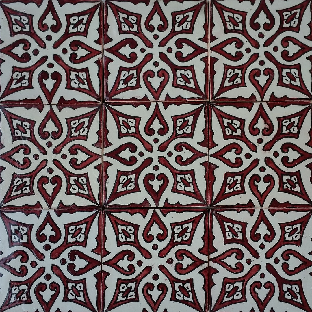 Carrelage peint à la main – carreau de céramique rétro 10x10 cm