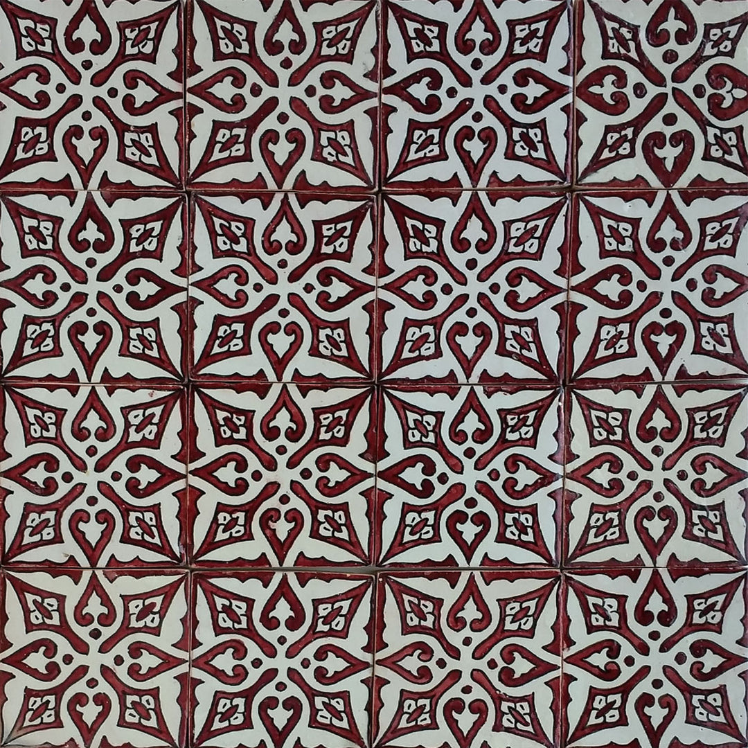 Carrelage peint à la main – carreau de céramique rétro 10x10 cm