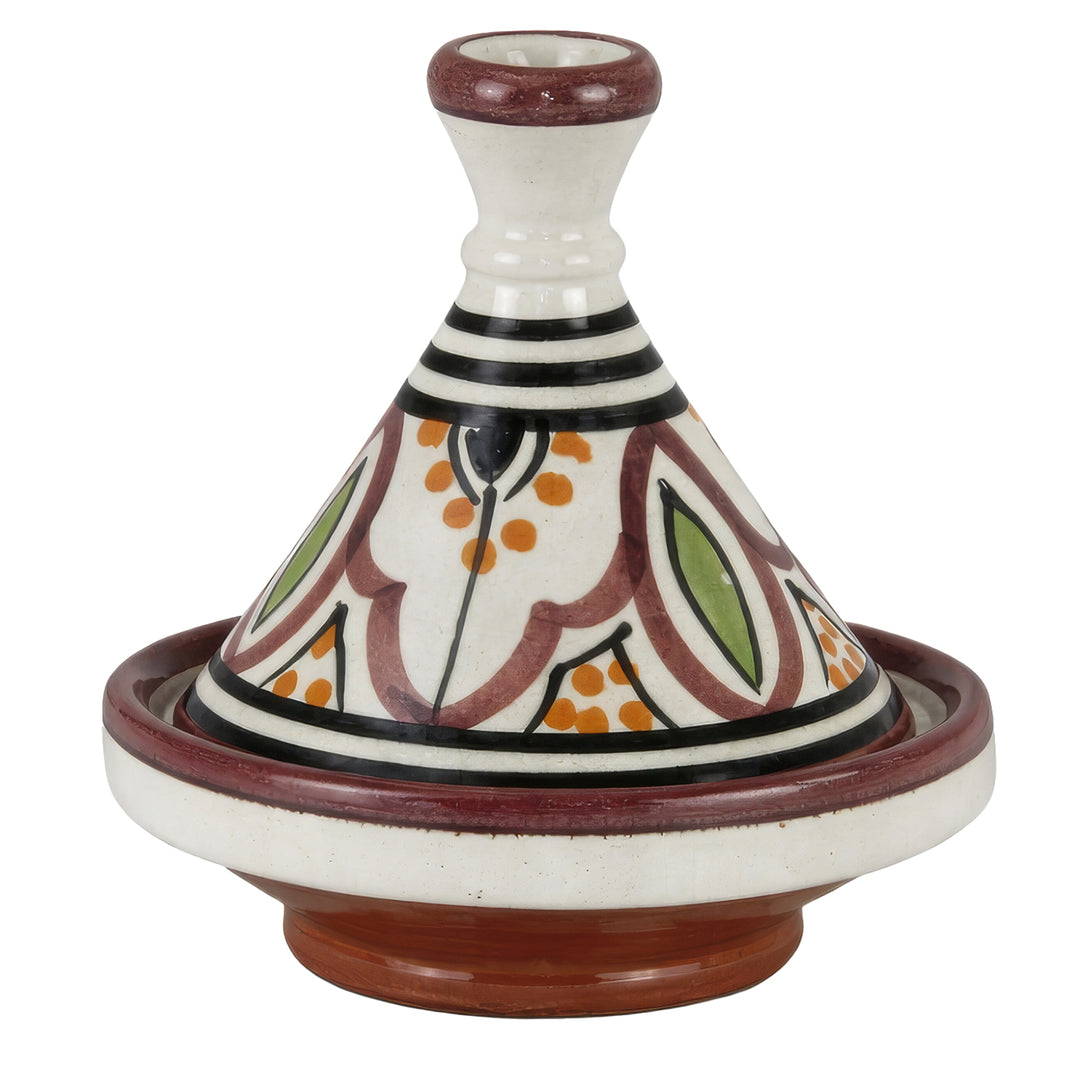 épice Tajine en argile, céramique peinte à la main avec un motif marocain comme récipient à épices décoratif