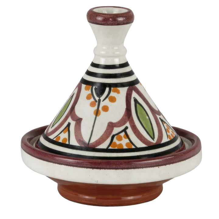 épice Tajine en argile, céramique peinte à la main avec un motif marocain comme récipient à épices décoratif