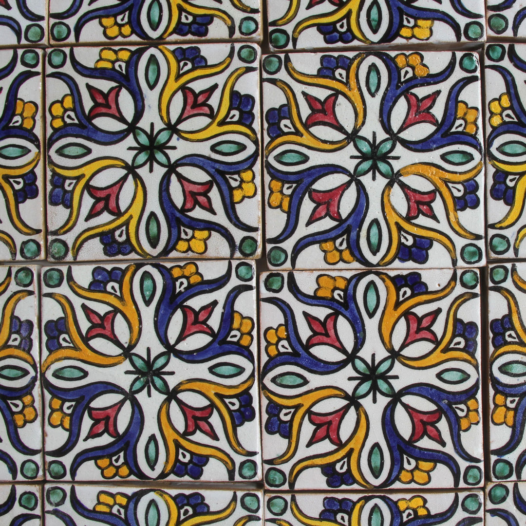 Carrelage peint à la main 10x10 cm – Bohème