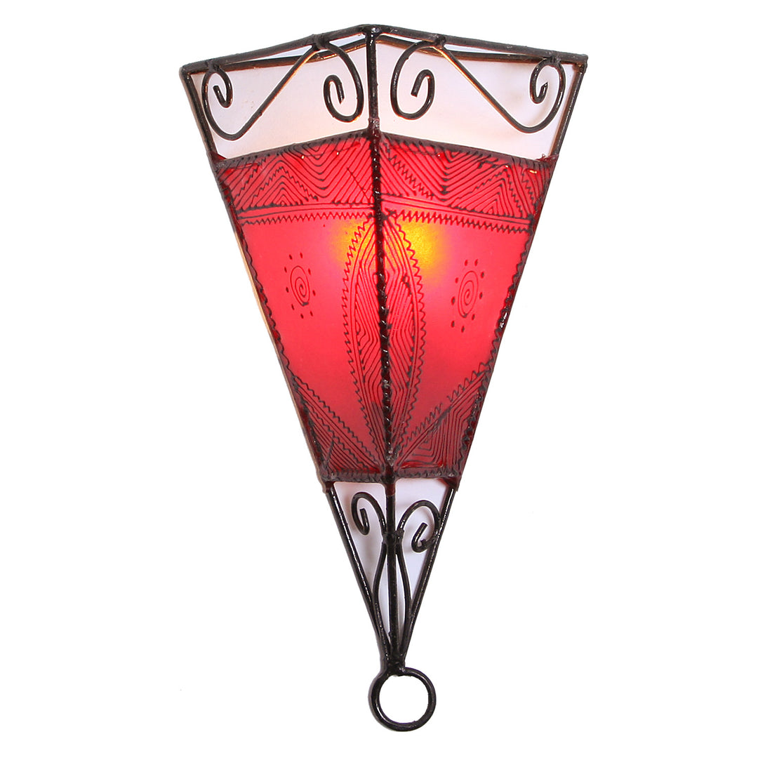 Applique murale en cuir Emrah Rouge