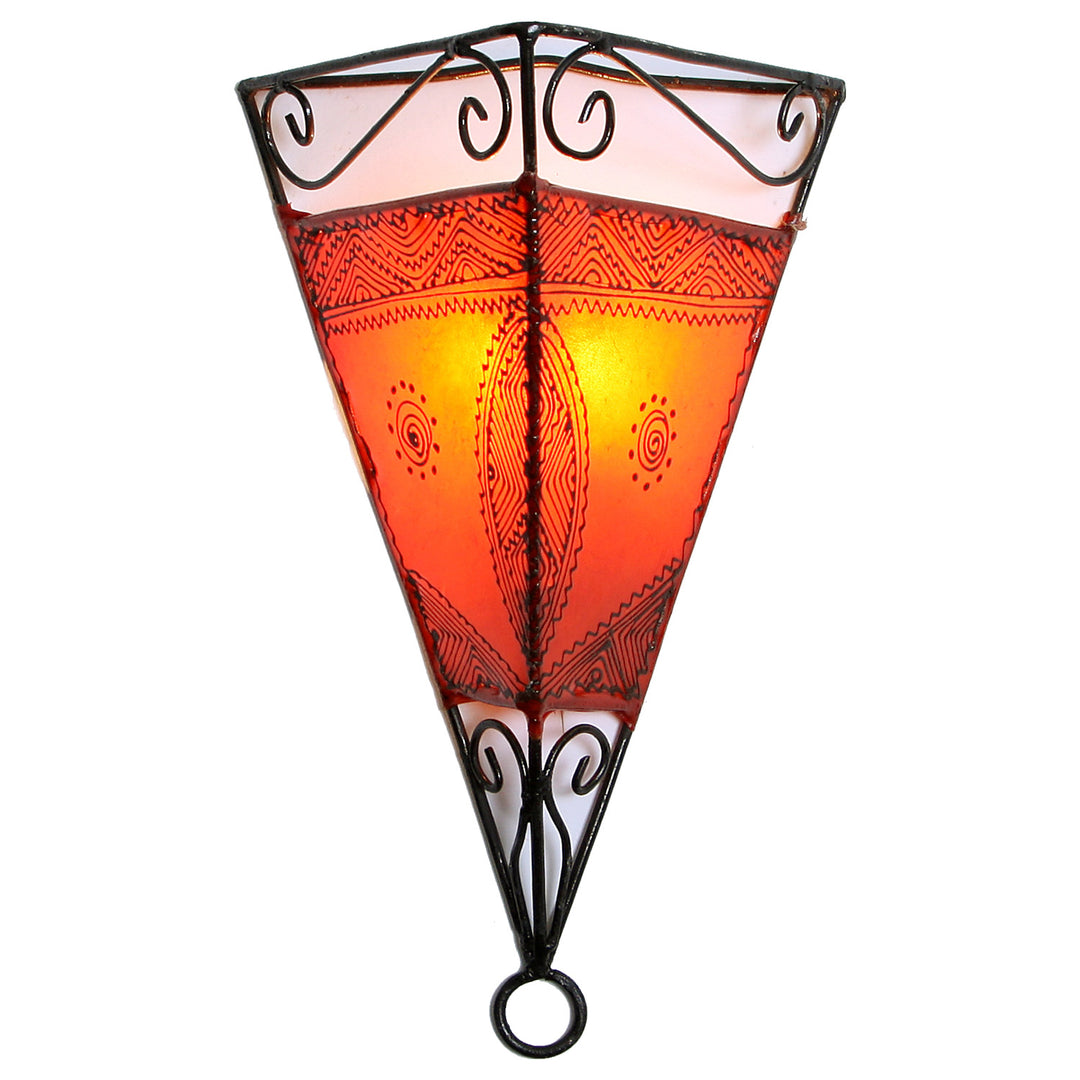 Applique murale en cuir Emrah Orange