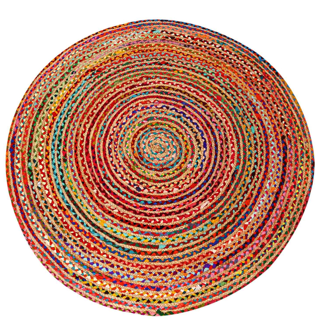 Tapis en jute Tamani multicolore