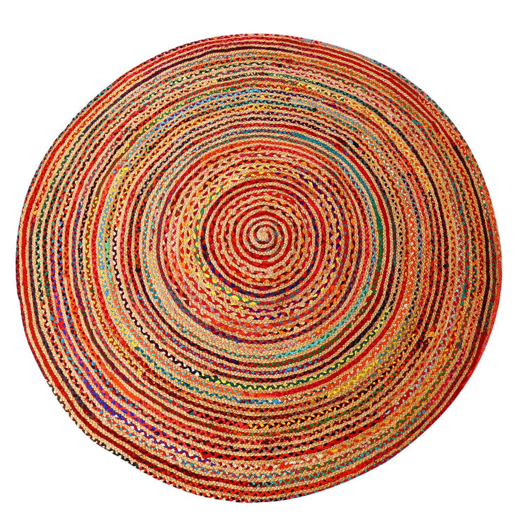 Tapis en jute Tamani multicolore