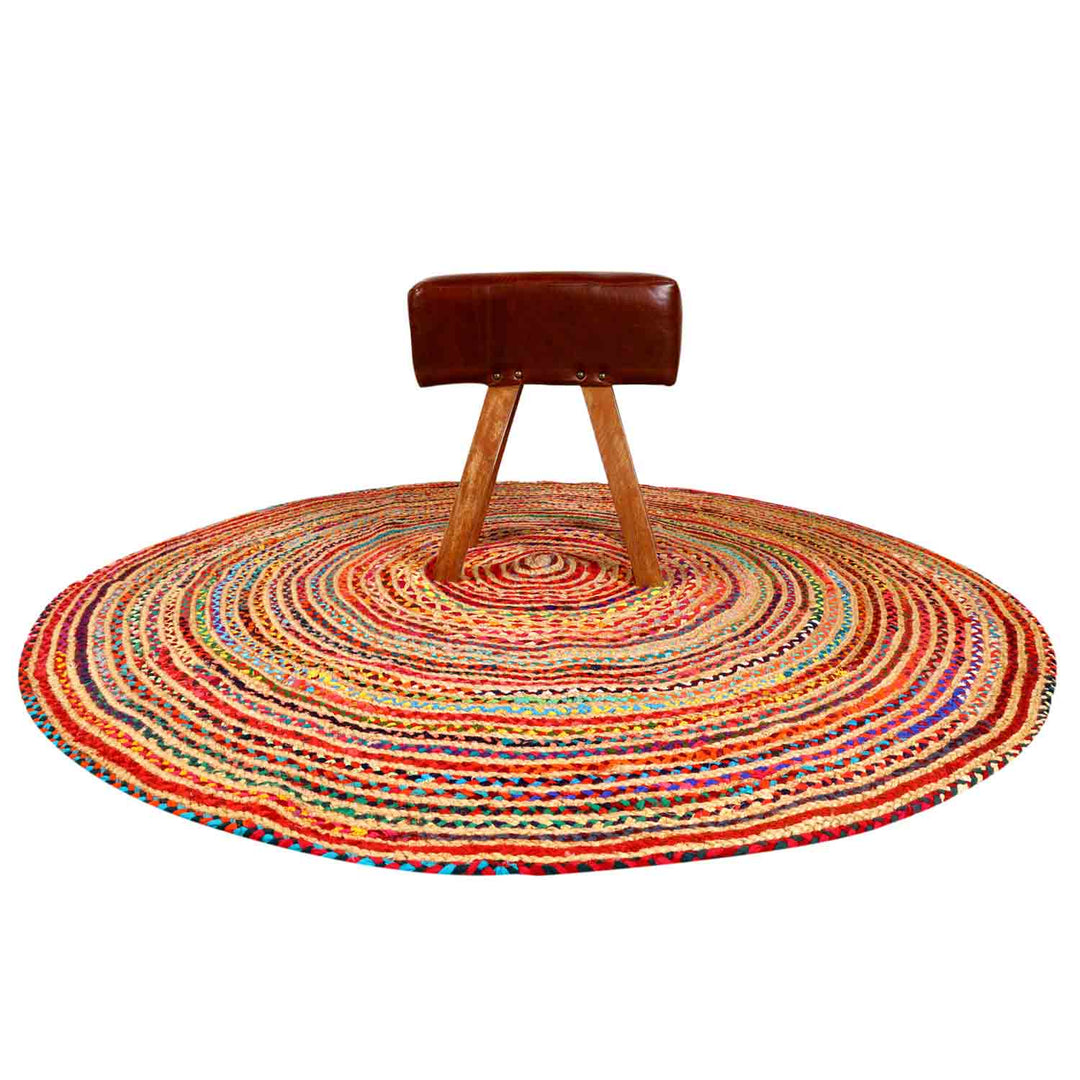 Tapis en jute Tamani multicolore