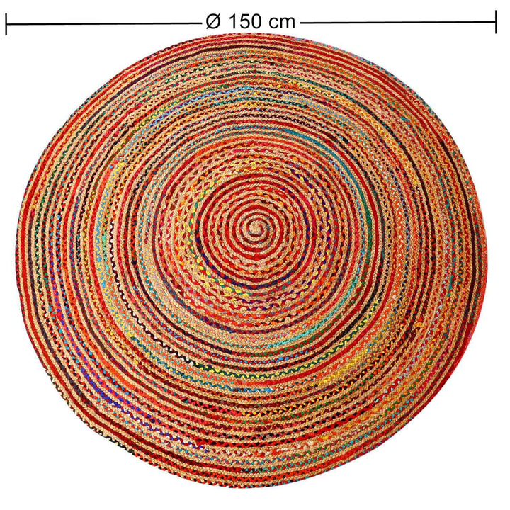Tapis en jute Tamani multicolore