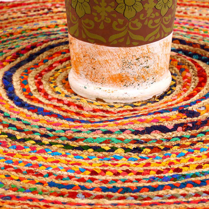 Tapis en jute Tamani multicolore