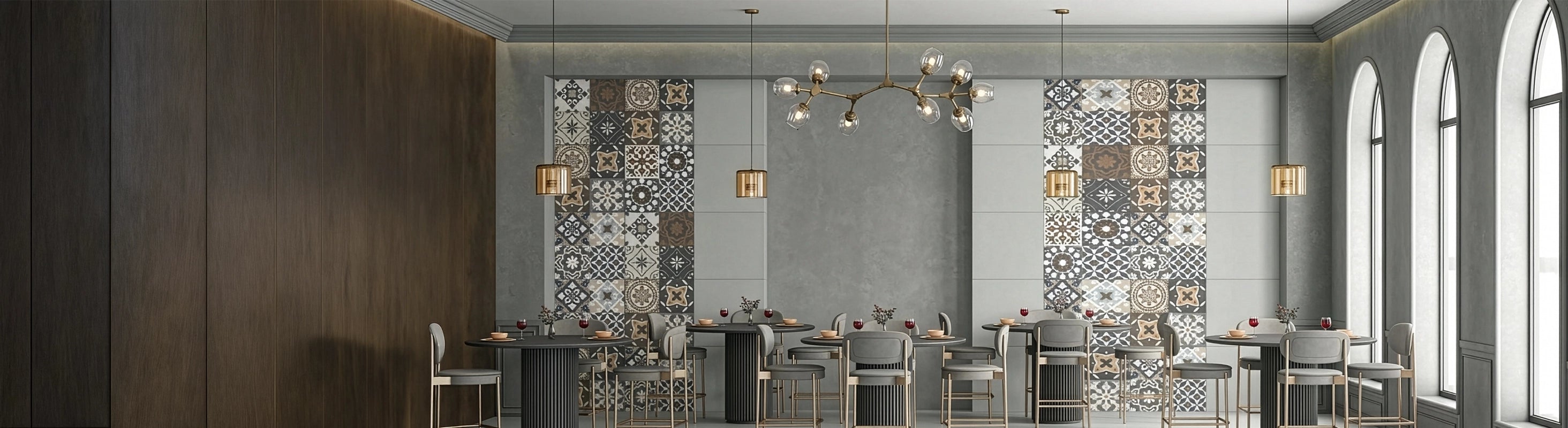 Tuiles – Carrelage dans le restaurant avec un motif marocain - carrelage mur et sol pour un design intérieur moderne et méditerranéen
