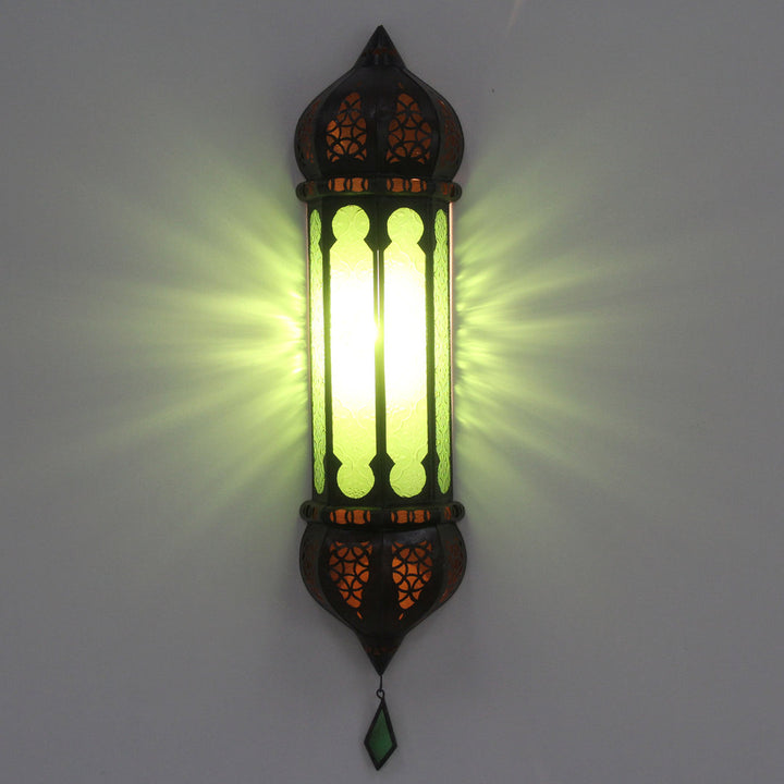 Marokkaanse wandlamp Ruya Groen