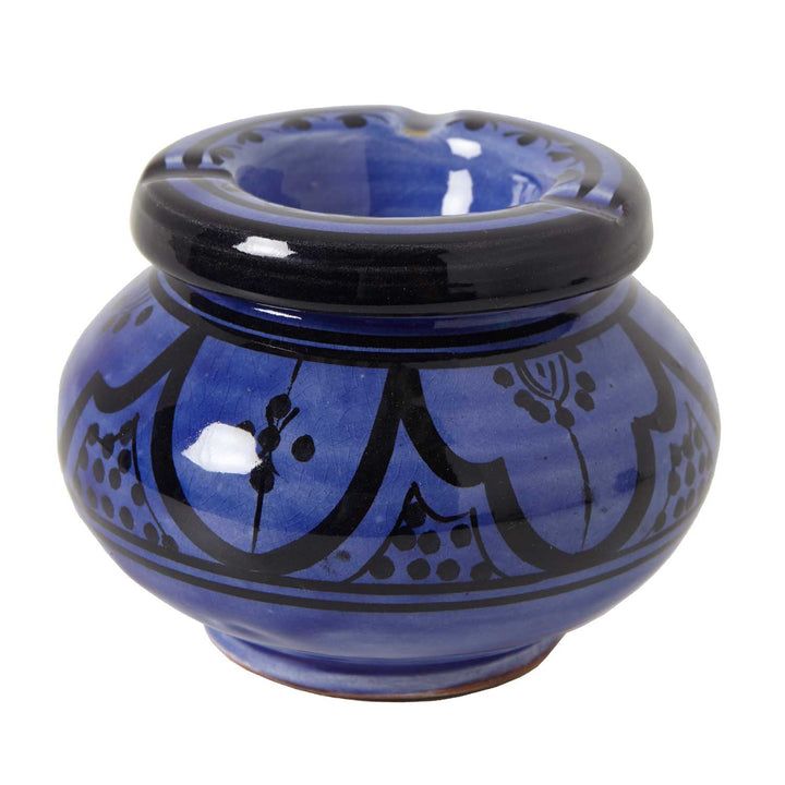 Cendrier en céramique bleu