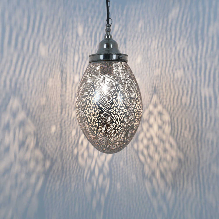 Lampe orientale en argent Sanan