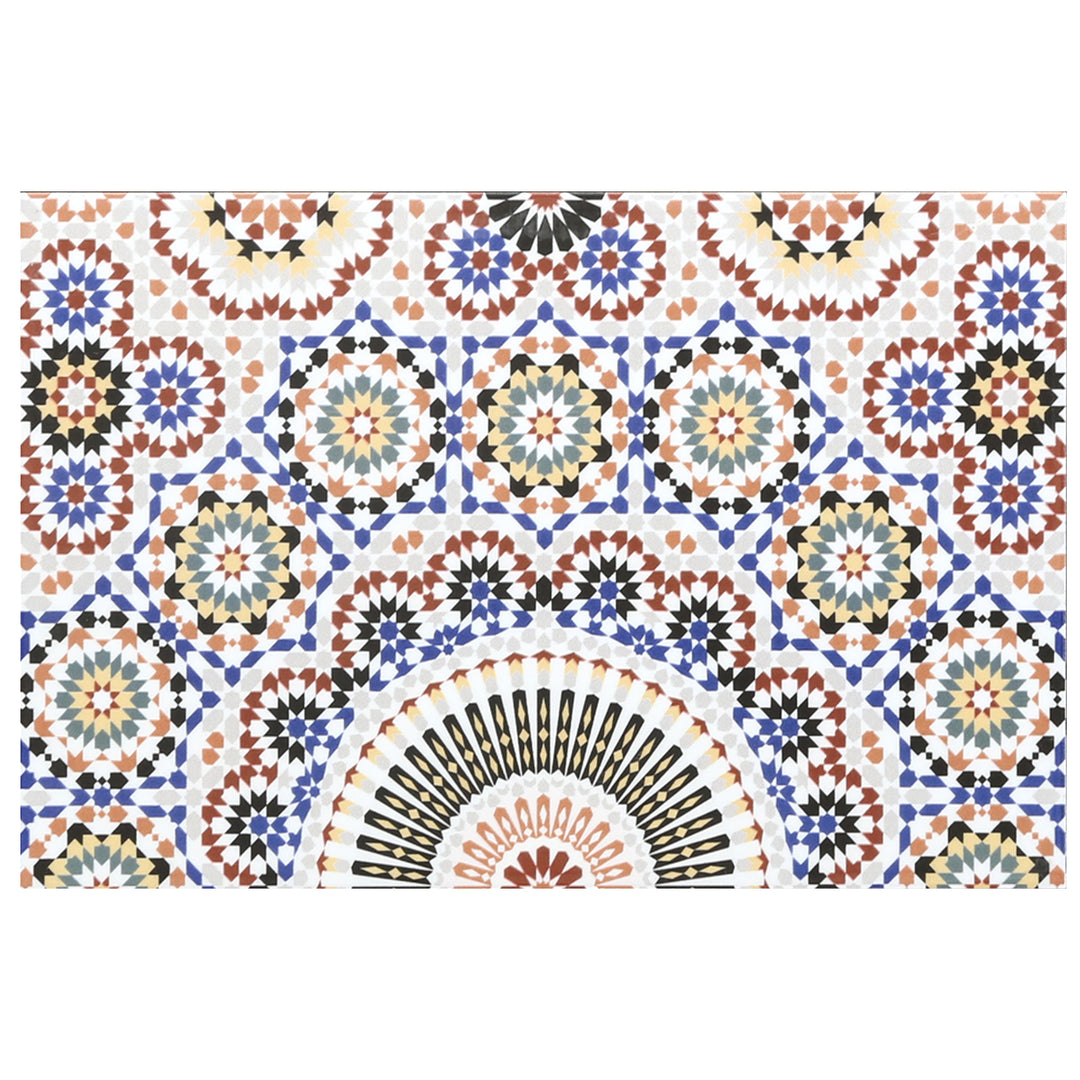 Carrelage mural en céramique à motif 40x25 cm avec motif oriental multicolore en vue détaillée