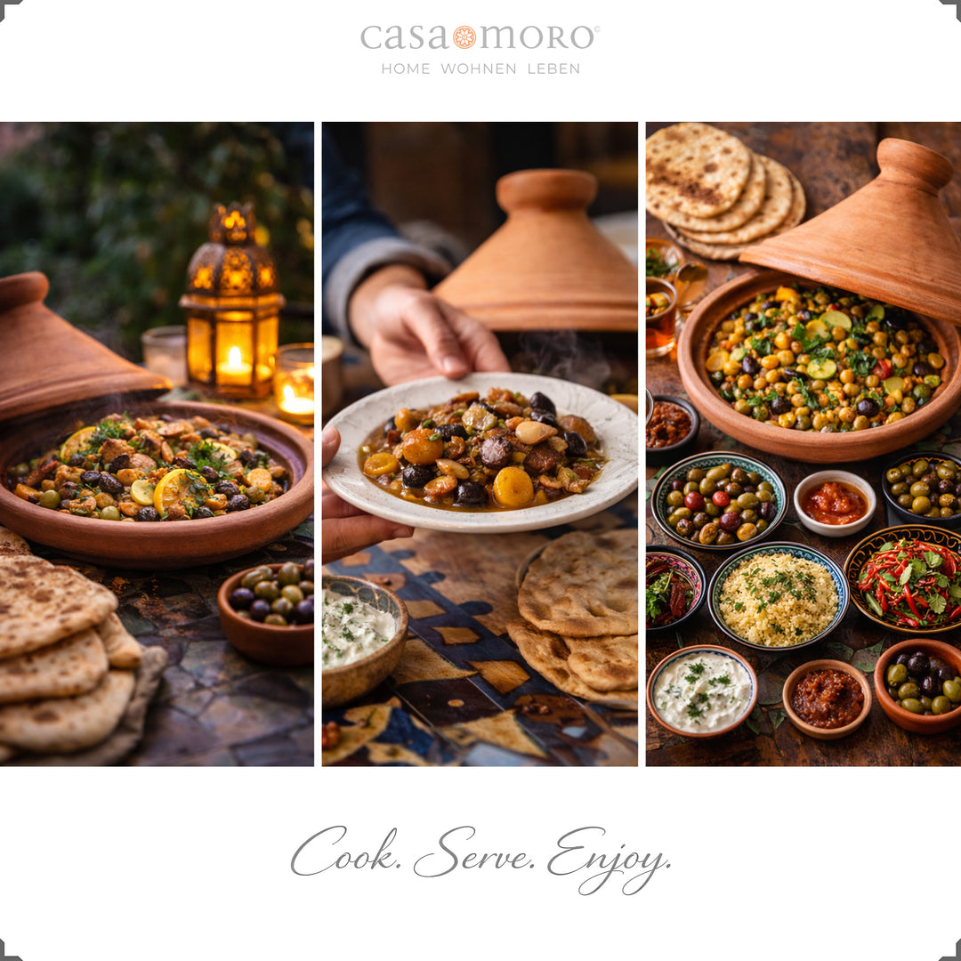 Les naturels Tajine du Maroc 30 cm aux épices aromatiques et plat végétarien