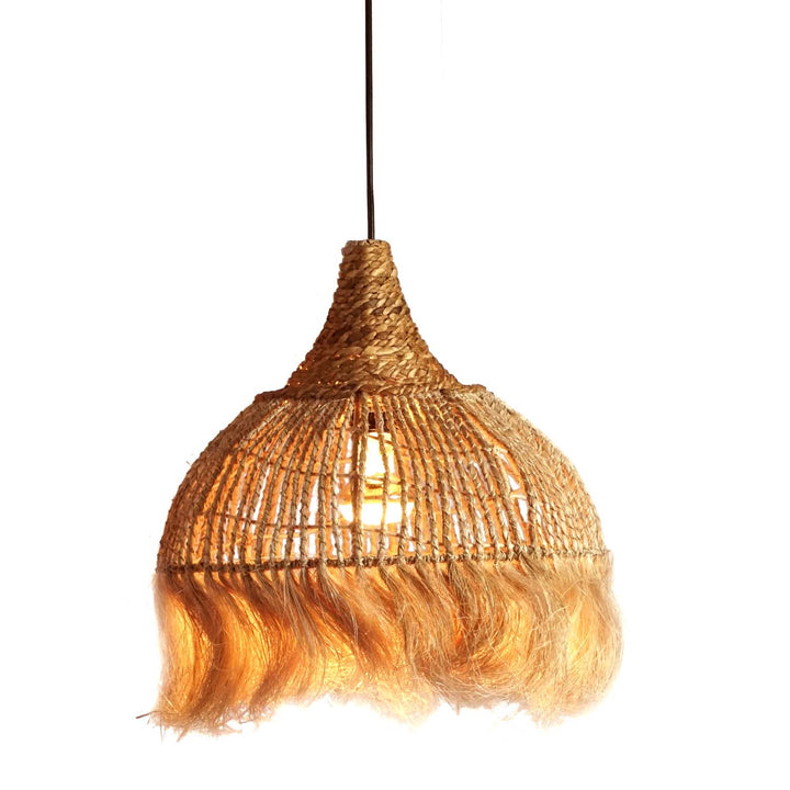 Boho Lampe Bali – Handgefertigte Naturfaser Hängeleuchte | Casa Moro