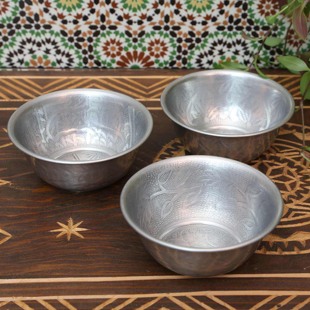 Set de 3 coupes décoratives orientales Indra