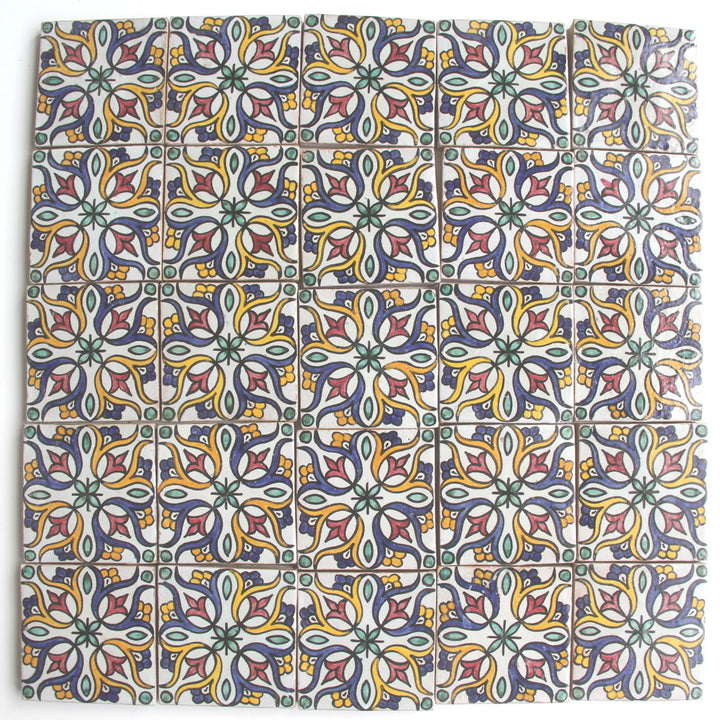 Carrelage peint à la main 10x10 cm – Bohème