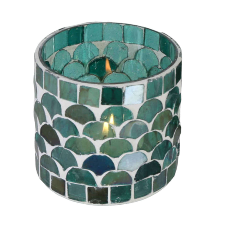 Photophore mosaïque orientale Athènes vert