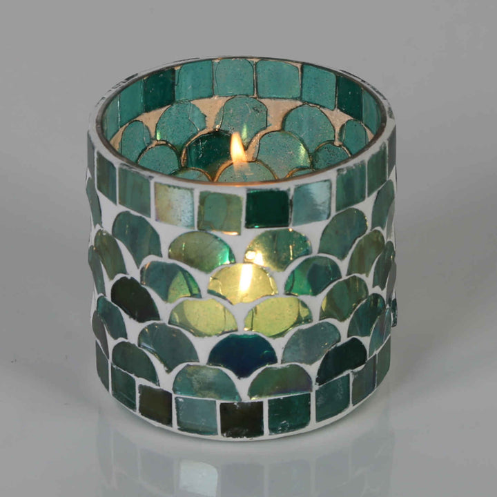 Photophore mosaïque orientale Athènes vert