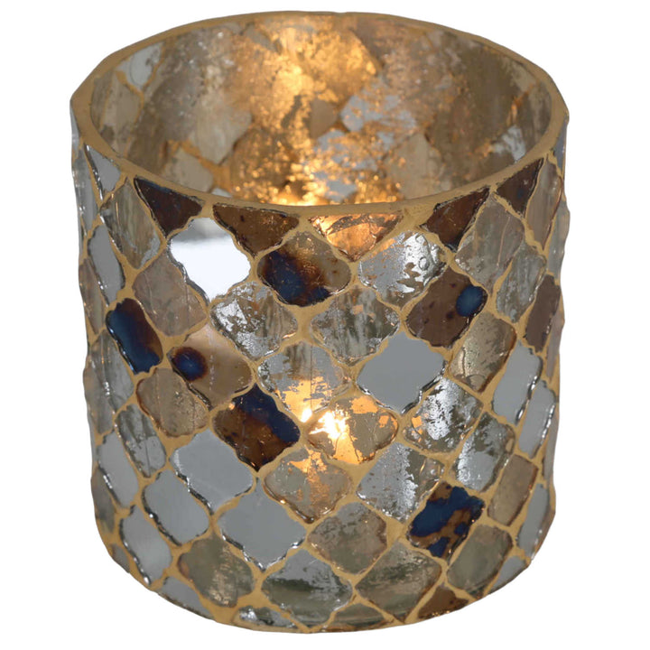 Photophore mosaïque orientale Athènes doré
