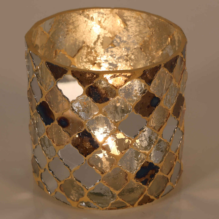 Photophore mosaïque orientale Athènes doré