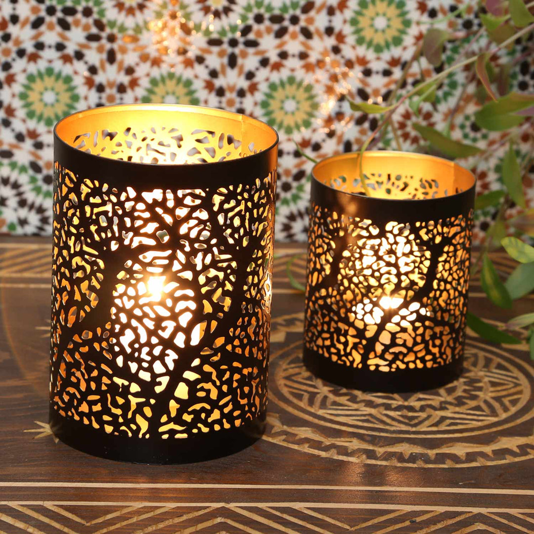 Lot de 2 photophores orientaux Ancona