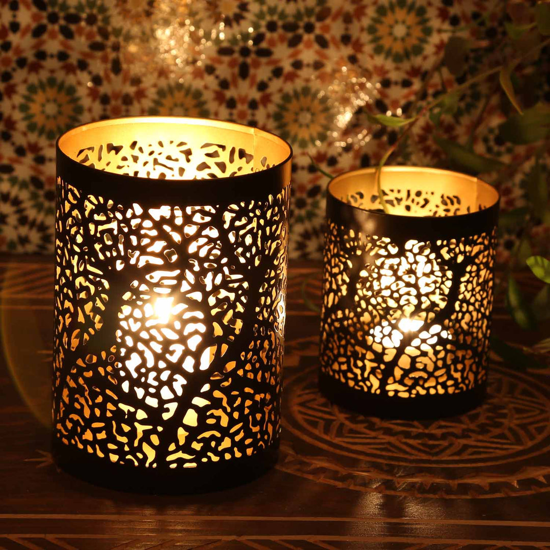 Lot de 2 photophores orientaux Ancona