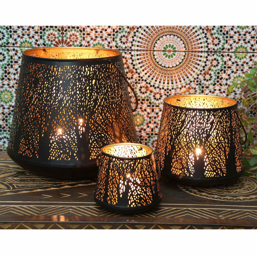 Lot de 3 photophores orientaux Como