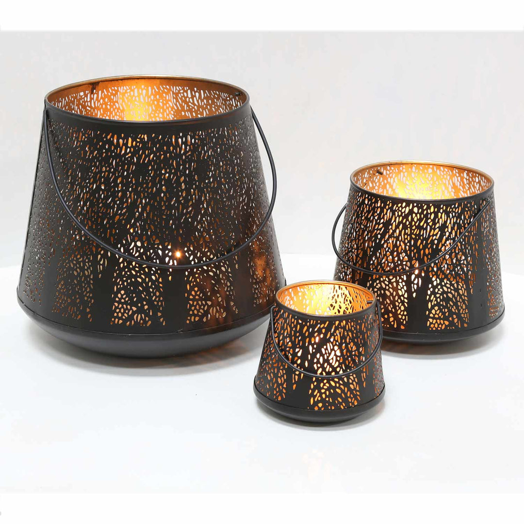 Lot de 3 photophores orientaux Como