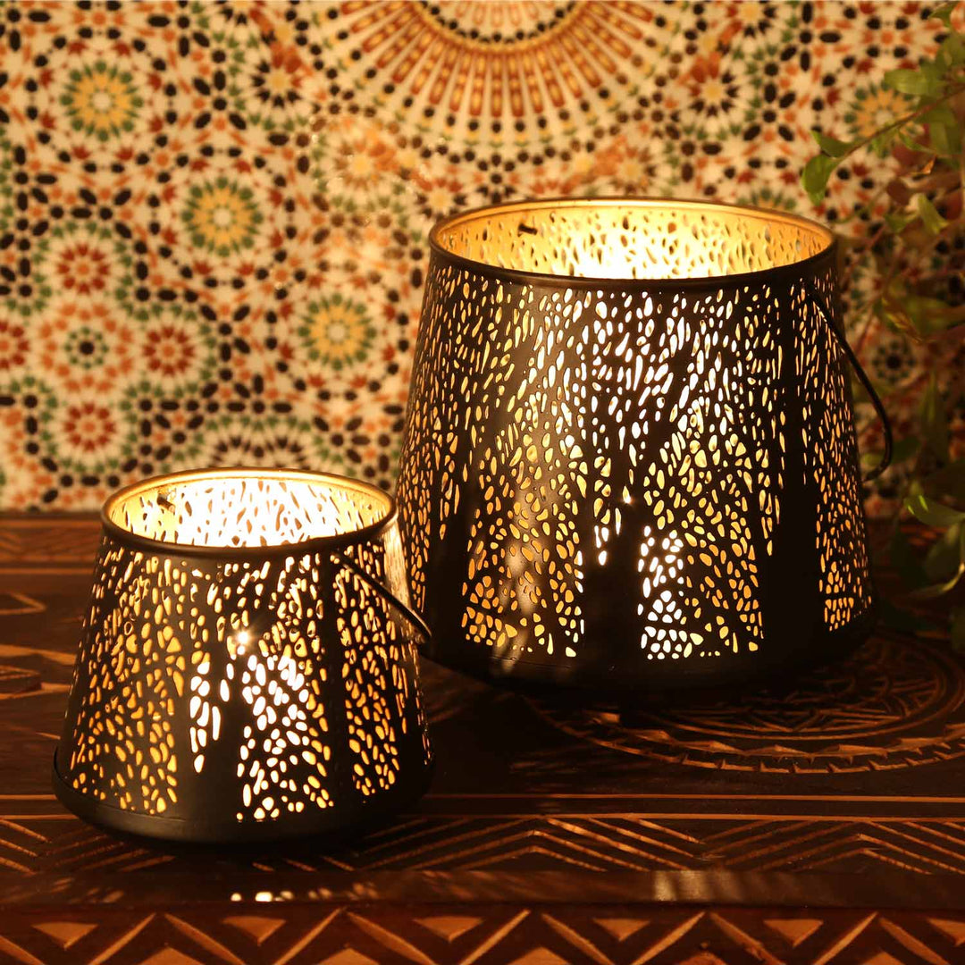 Lot de 2 photophores orientaux Como